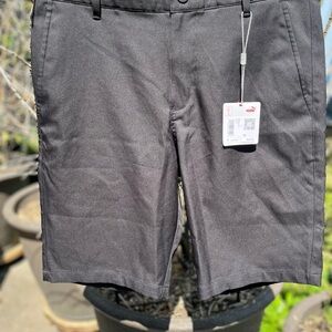 Puma Black Flat Front Golf Shorts Casual Fit